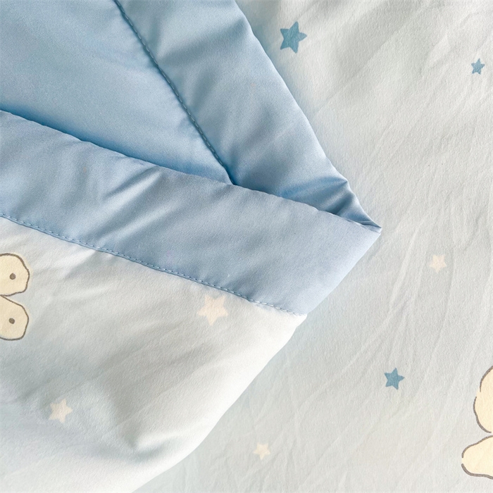 91家纺网 家纺一手货源 找家纺 爱屋及屋 2026新款小清新水洗棉棉花夏被夏凉被空调被 星月小狗