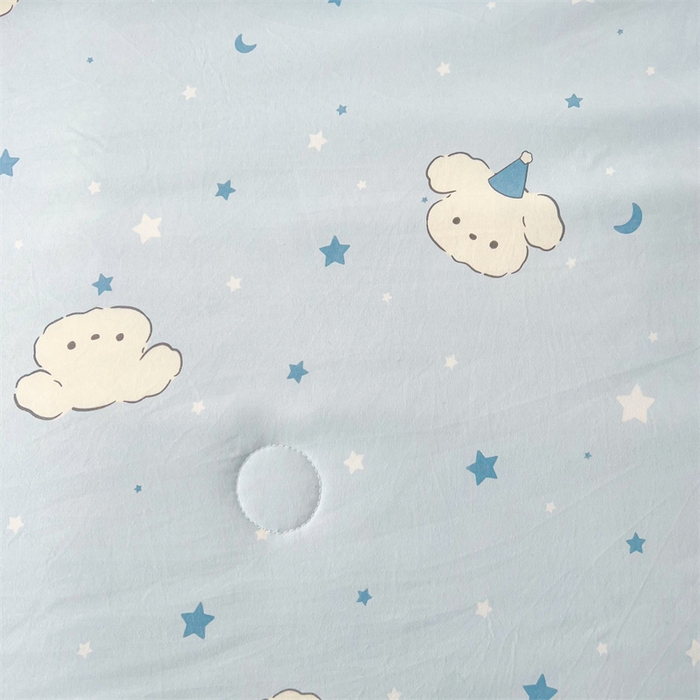 91家纺网 家纺一手货源 找家纺 爱屋及屋 2026新款小清新水洗棉棉花夏被夏凉被空调被 星月小狗