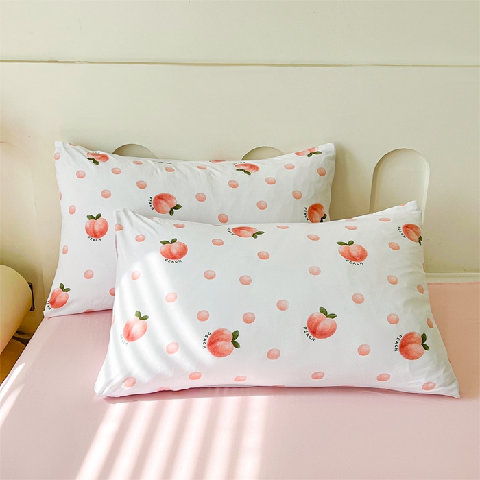 91家纺网 家纺一手货源 找家纺 爱屋及屋 2026新款小清新水洗棉棉花夏被夏凉被空调被 元气桃桃