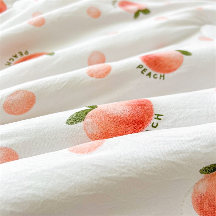 91家纺网 家纺一手货源 找家纺 爱屋及屋 2026新款小清新水洗棉棉花夏被夏凉被空调被 元气桃桃