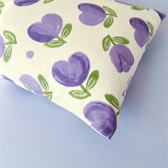 91家纺网 家纺一手货源 找家纺 爱屋及屋 2026新款小清新水洗棉棉花夏被夏凉被空调被 紫色郁金香