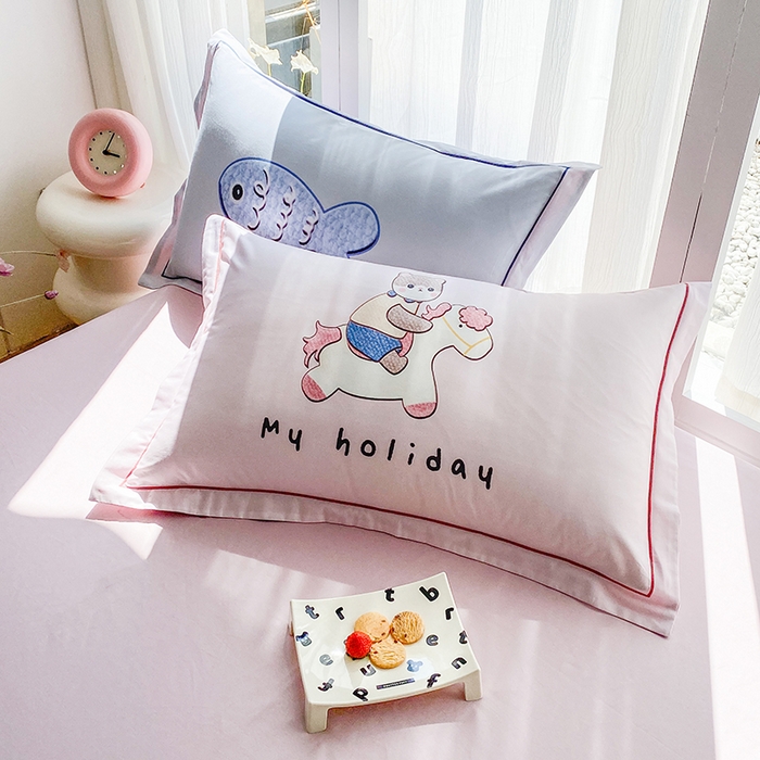 91家纺网 家纺一手货源 找家纺 （总）眷恋家纺 2026新款全棉小清新铂金棉13376卡通三件套四件套