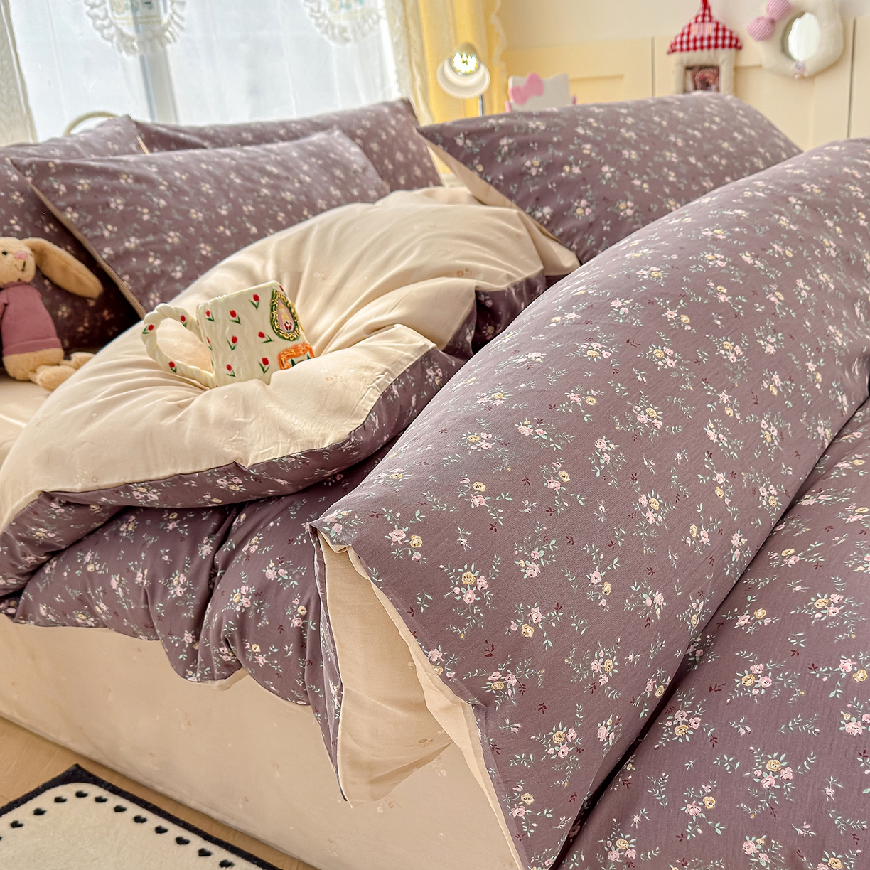 铺尚美家纺 2026新款12868新疆全棉纯棉印花四件套（提供质检报告 风信子