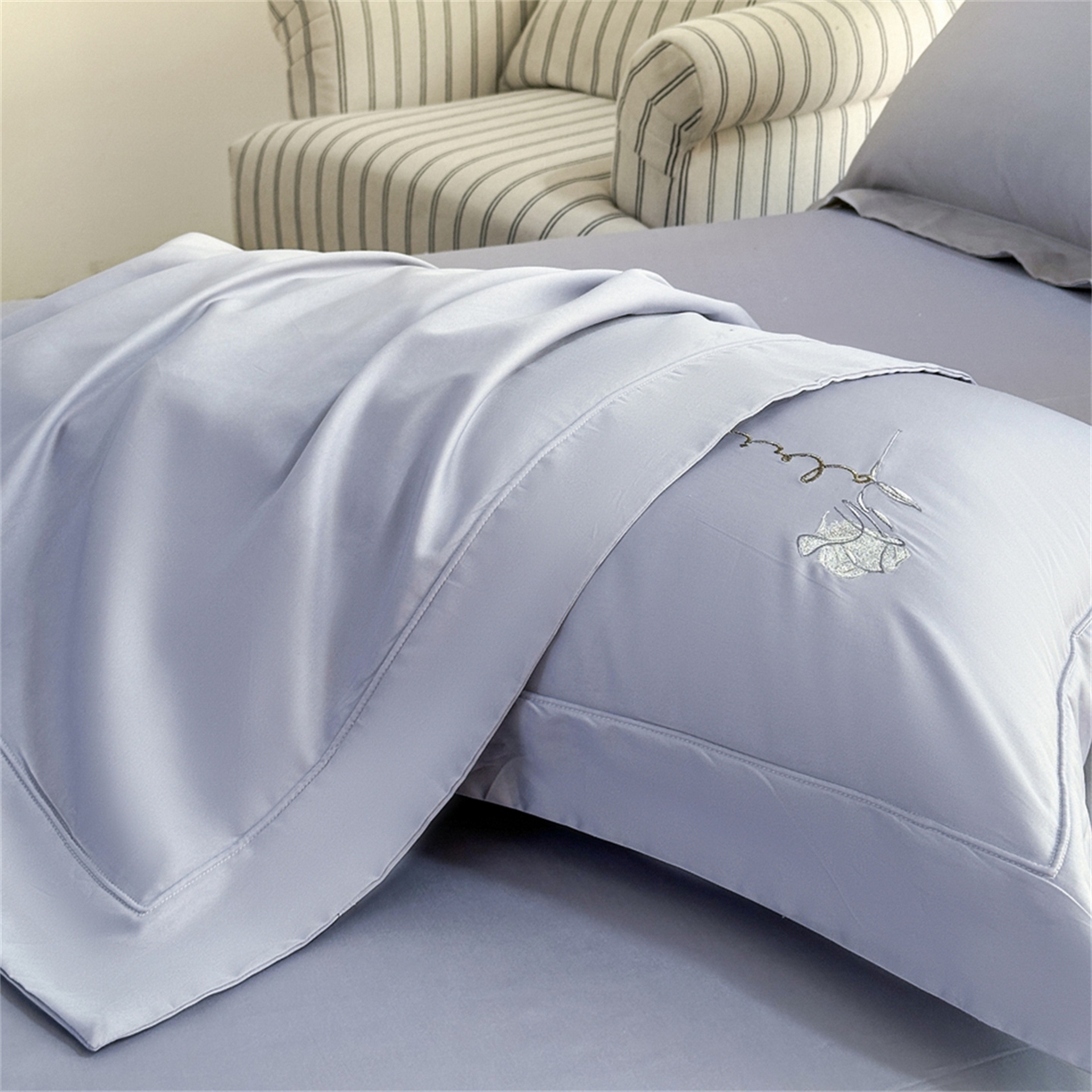 91家纺网 家纺一手货源 找家纺 （总）芯丝路家纺 2026春夏新款100支全棉工艺款四件套-玫瑰故事