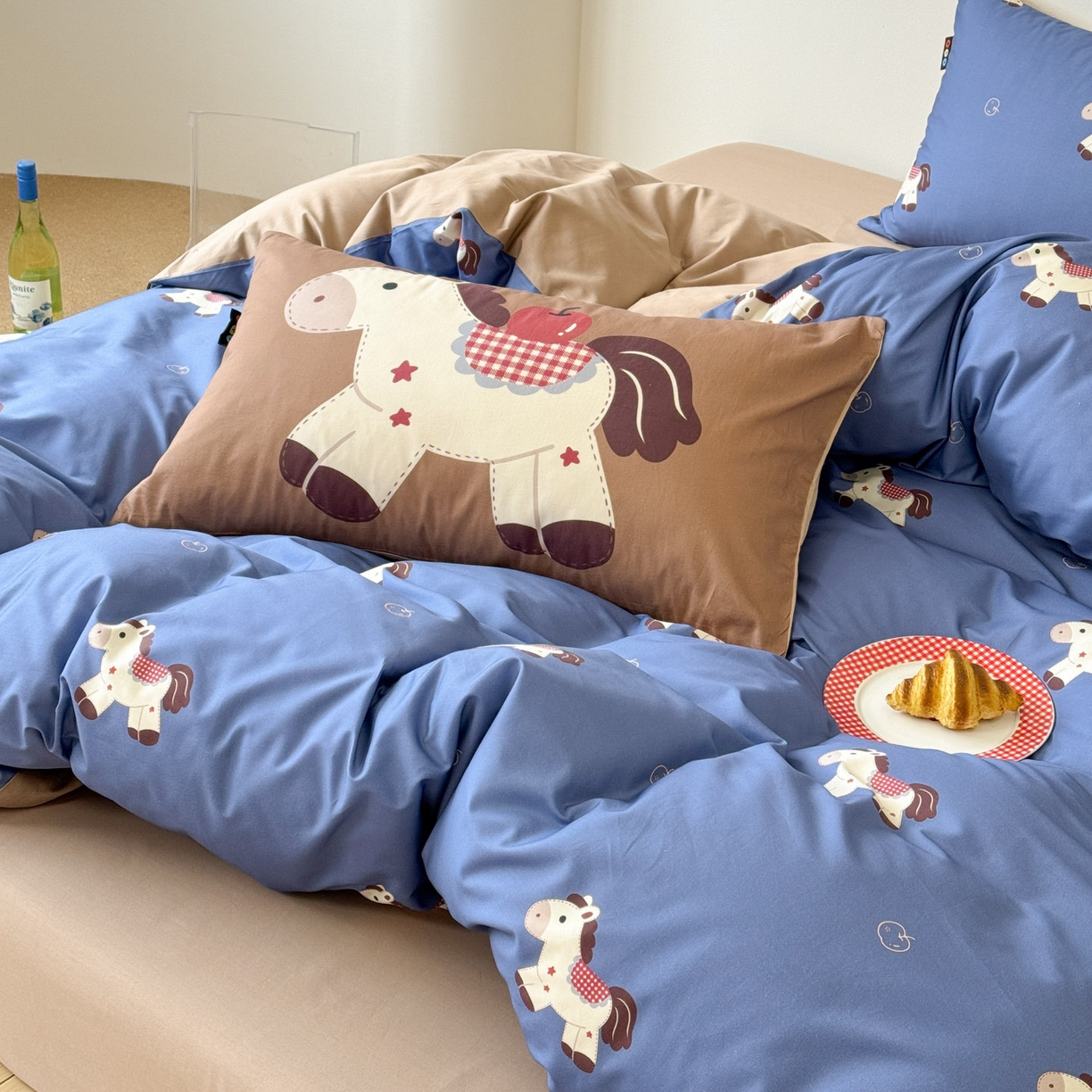 91家纺网 家纺一手货源 找家纺 （总）RYB红黄兰 2026新款ins风全棉卡通纯棉三件套四件套