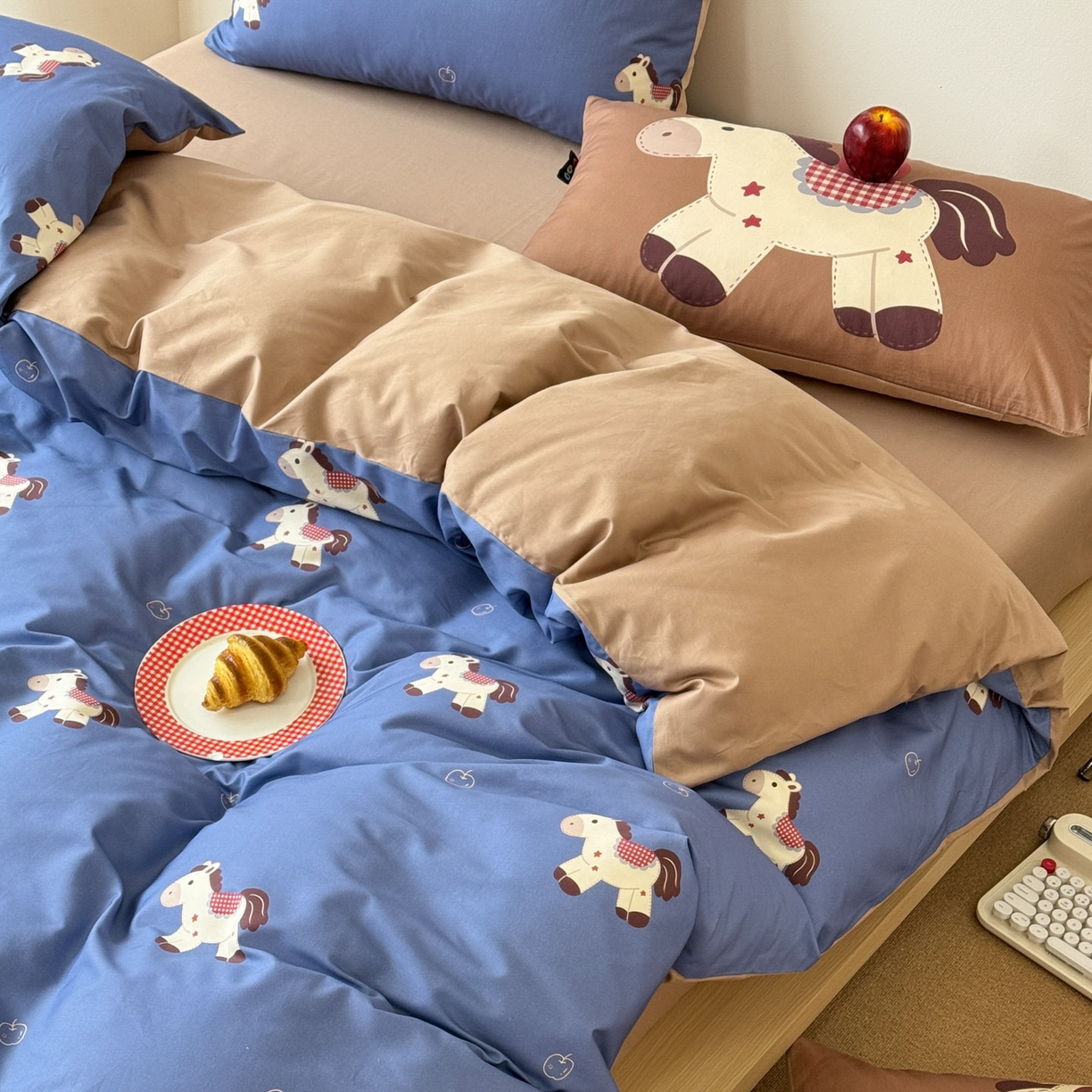 91家纺网 家纺一手货源 找家纺 （总）RYB红黄兰 2026新款ins风全棉卡通纯棉三件套四件套