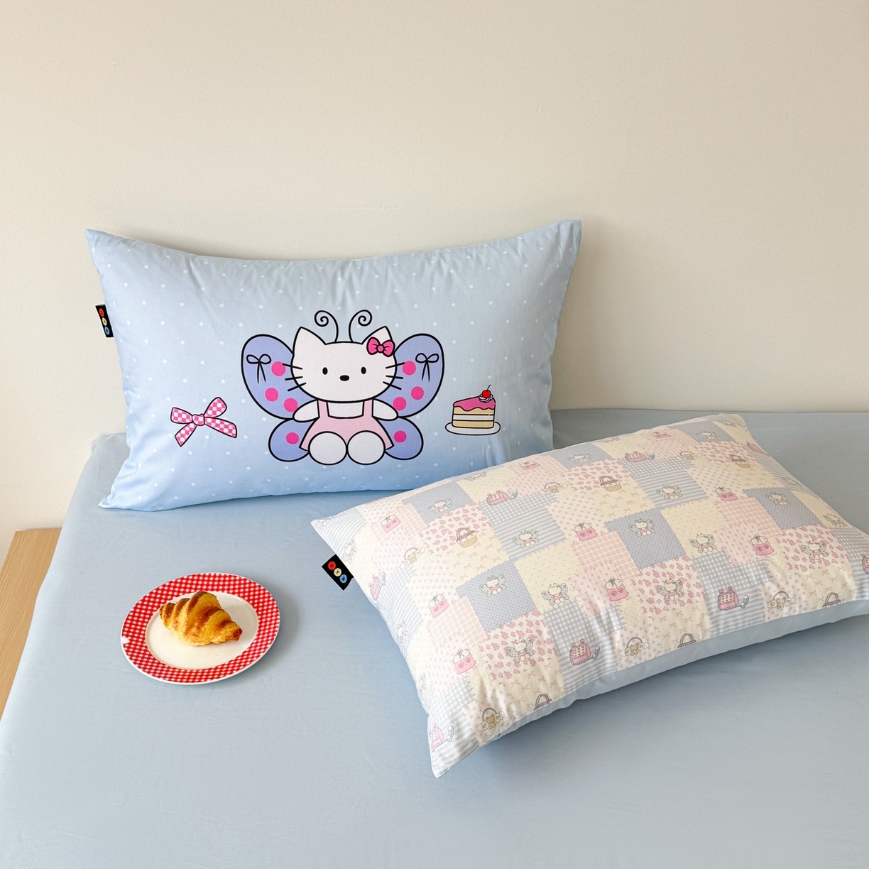 91家纺网 家纺一手货源 找家纺 RYB红黄兰 2026新款ins风全棉卡通纯棉三件套四件套 蝴蝶喵喵