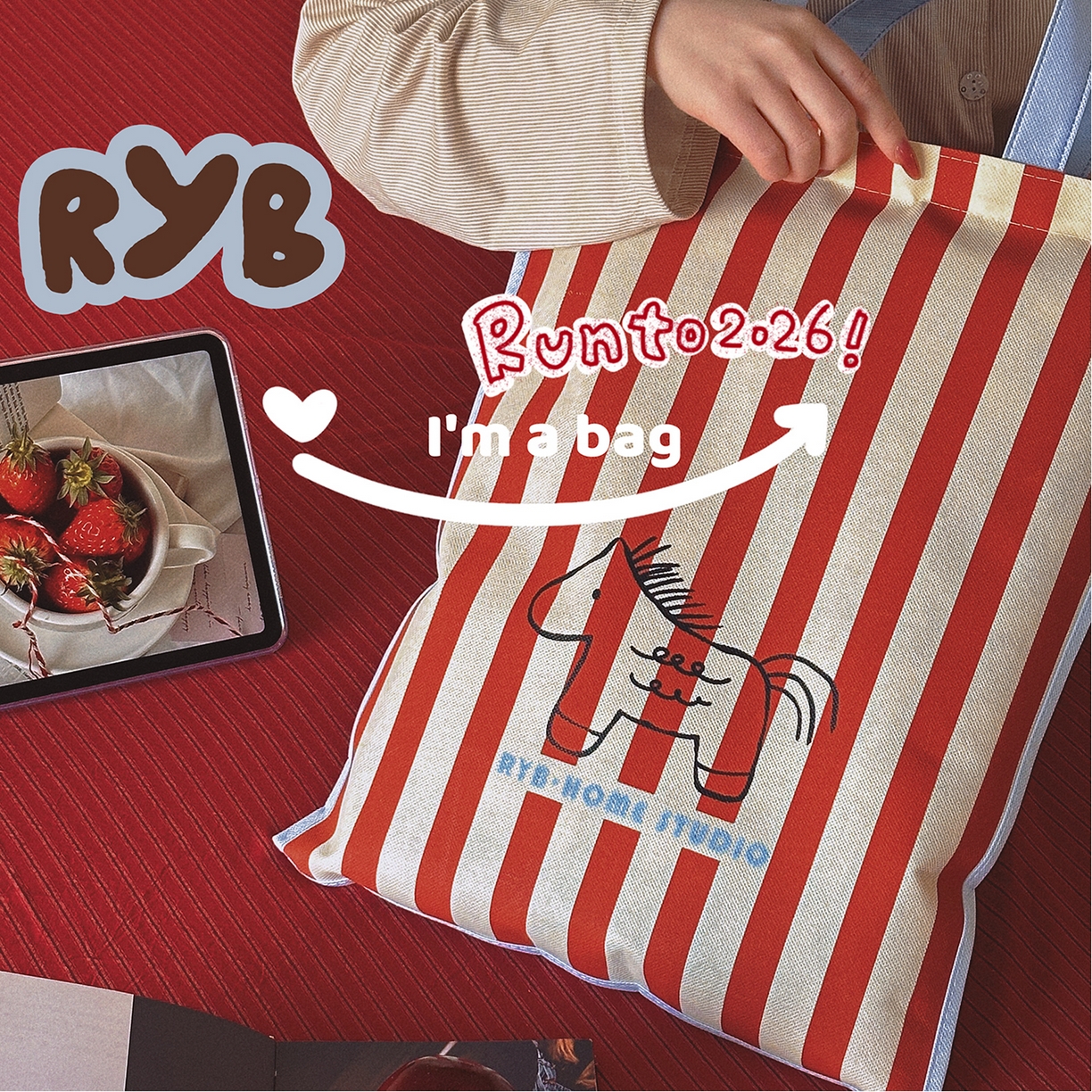 RYB红黄兰 2026新款ins风全棉卡通纯棉三件套四件套 包装图