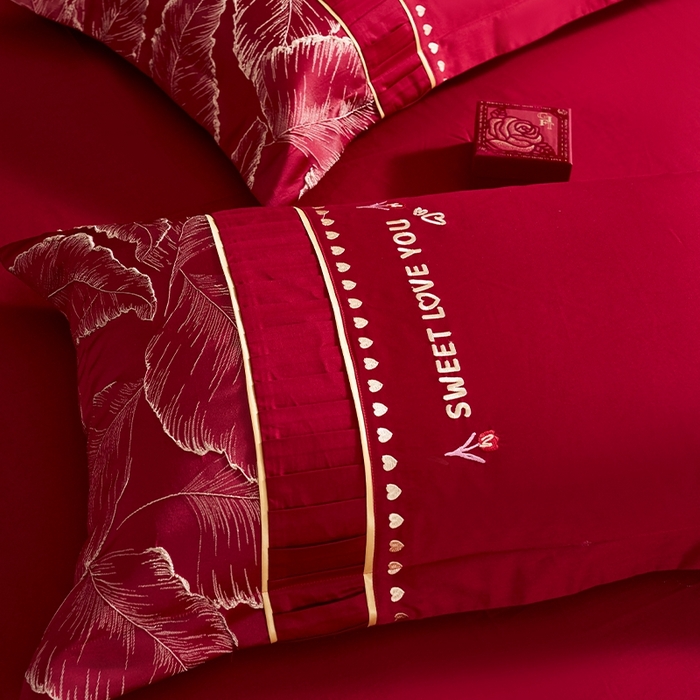 91家纺网 家纺一手货源 找家纺 （总）甜咪咪婚庆 2026春夏新款大提花婚庆结婚四件套多件套床单床笠款