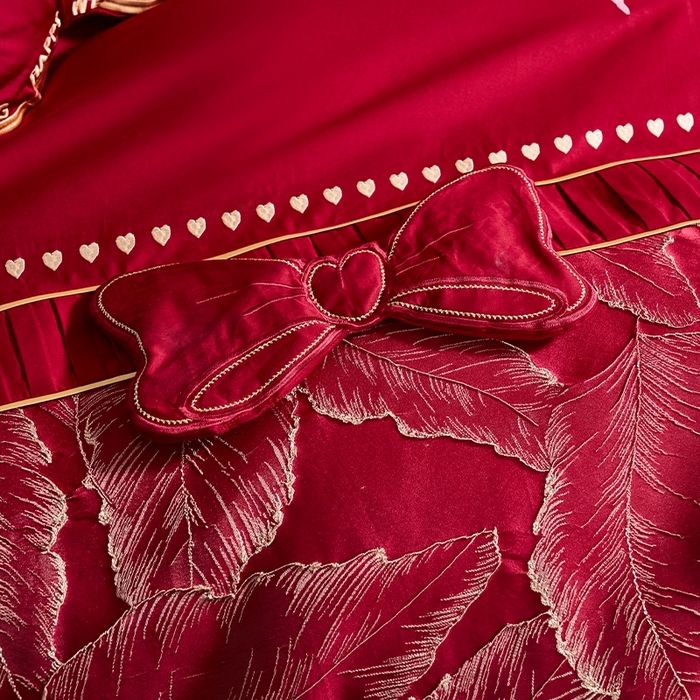 91家纺网 家纺一手货源 找家纺 （总）甜咪咪婚庆 2026春夏新款大提花婚庆结婚四件套多件套床单床笠款