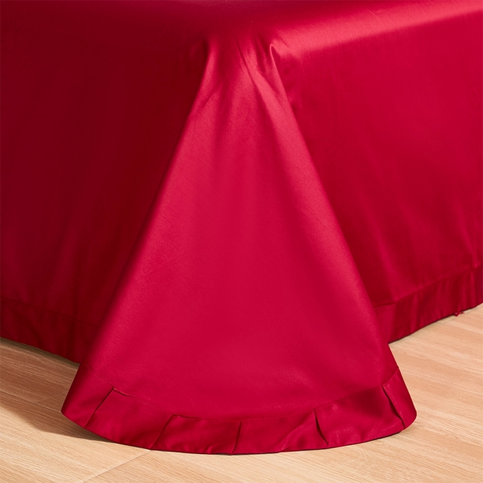 91家纺网 家纺一手货源 找家纺 甜咪咪婚庆 2026春夏新款大提花婚庆结婚四件套多件套床单床笠款 国色