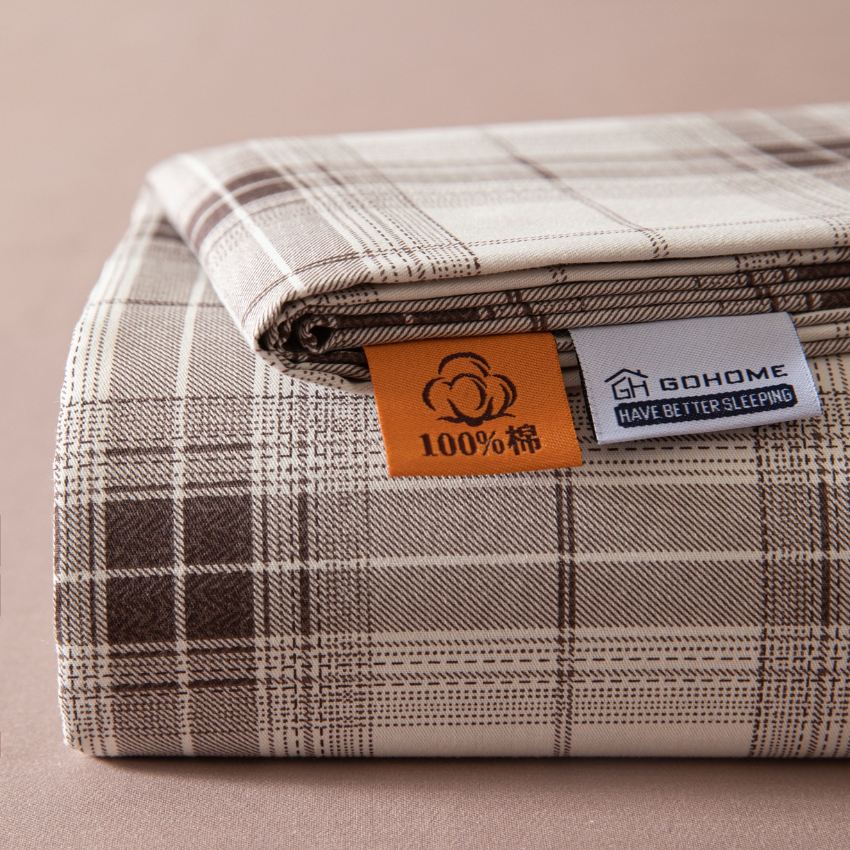 91家纺网 家纺一手货源 找家纺 （总）女子家纺 2026新款40支13070全棉纯棉简约格子A版单床单床单单件