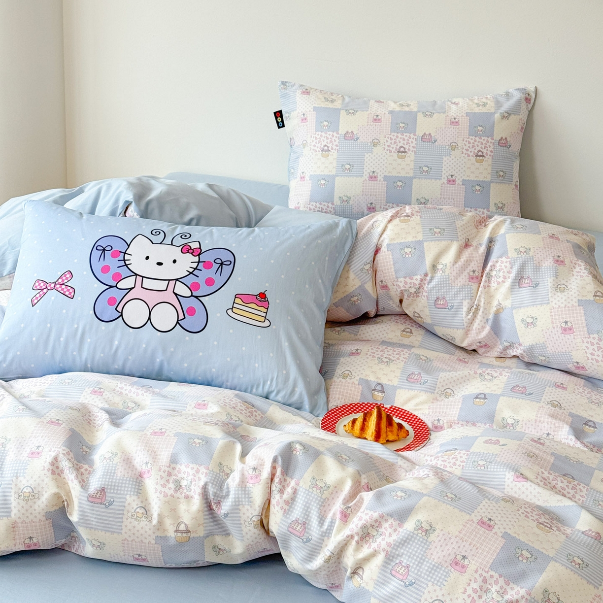 RYB红黄兰 2026新款ins风全棉卡通纯棉三件套四件套 蝴蝶喵喵