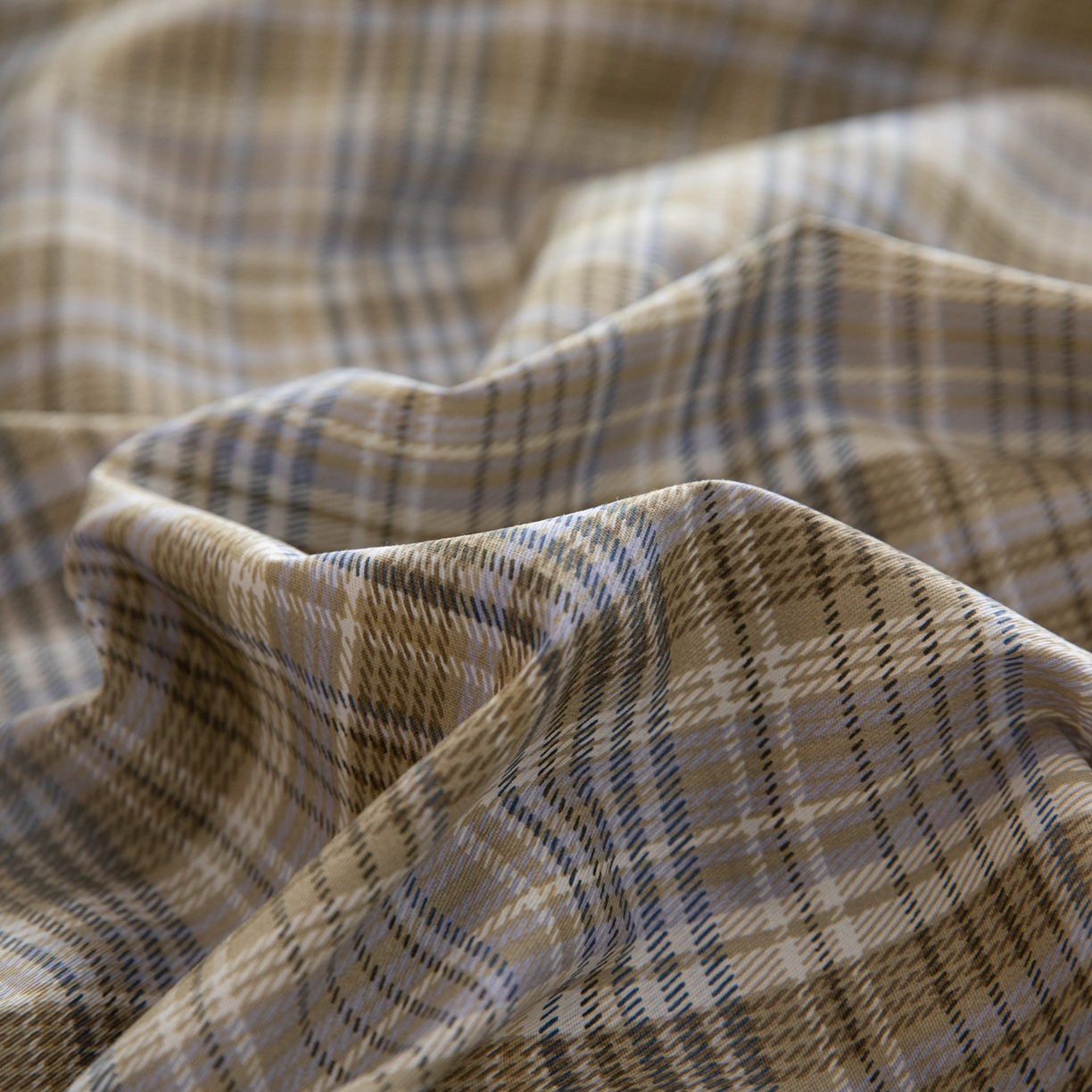 91家纺网 家纺一手货源 找家纺 女子家纺 2026新款40支13070全棉纯棉简约格子A版单床单床单单件 抹茶格