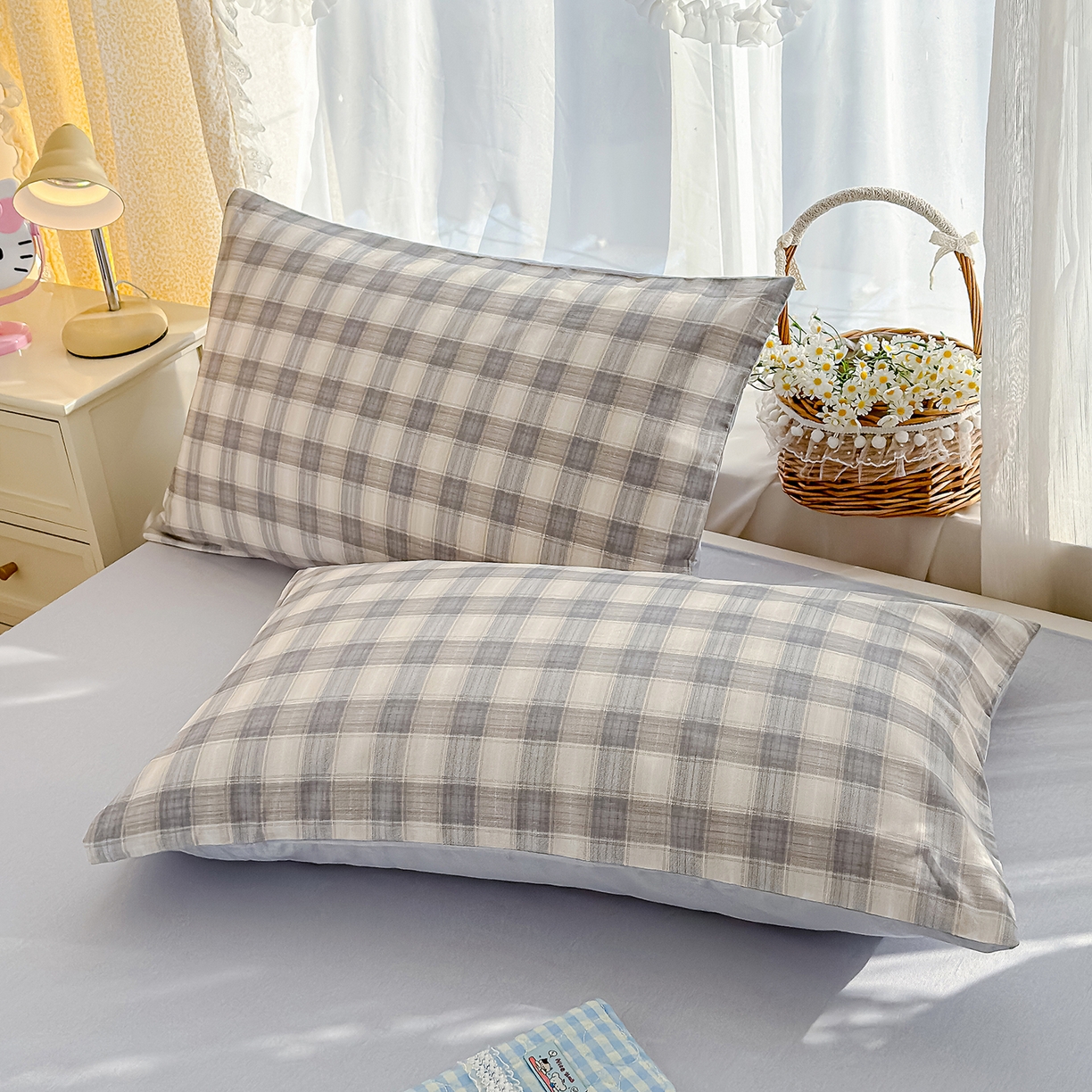 91家纺网 家纺一手货源 找家纺 铺尚美家纺 2026新款12868新疆全棉纯棉单品被套系列（提供质检报告） 亚麻格