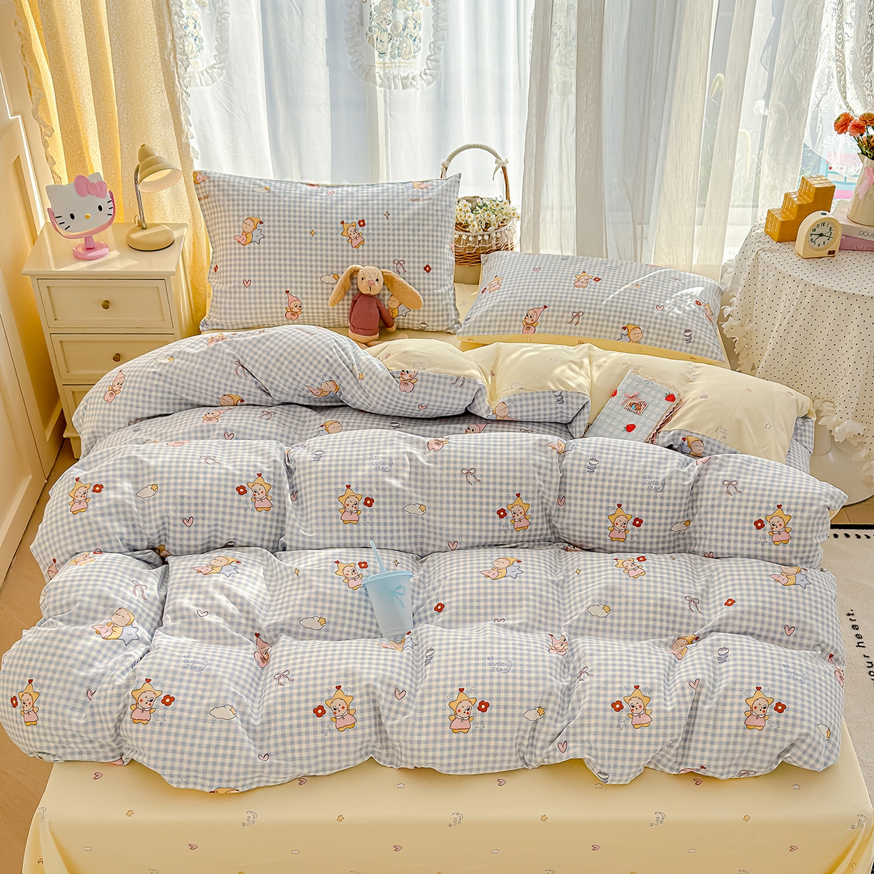 铺尚美家纺 2026新款12868新疆全棉纯棉单品被套系列（提供质检报告） 星星人