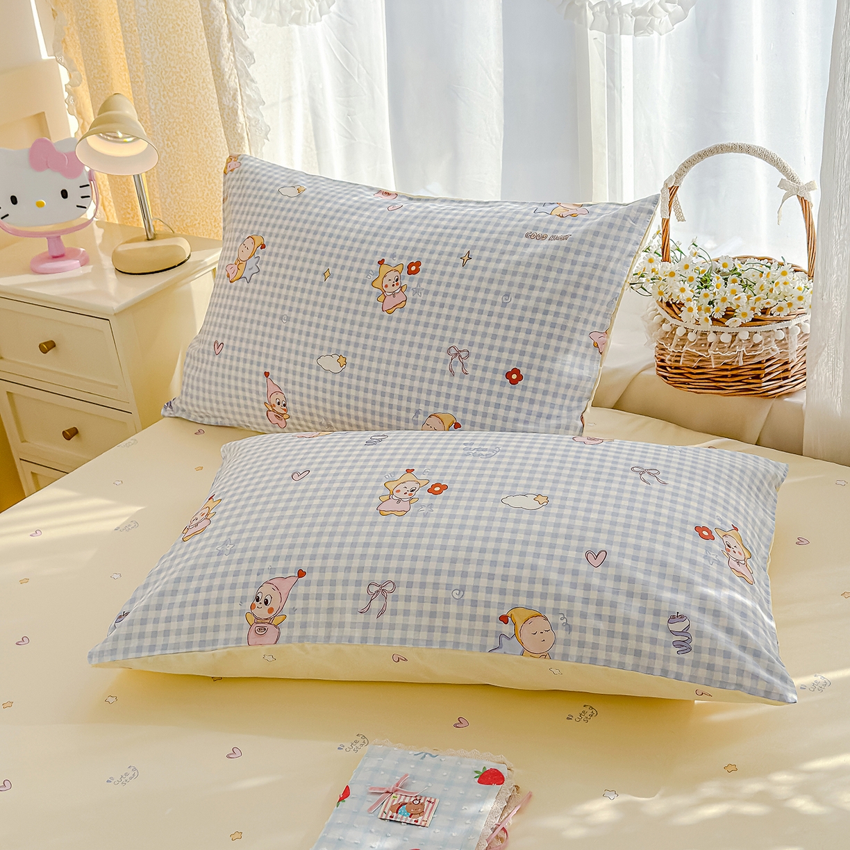 91家纺网 家纺一手货源 找家纺 铺尚美家纺 2026新款12868新疆全棉纯棉单品被套系列（提供质检报告） 星星人