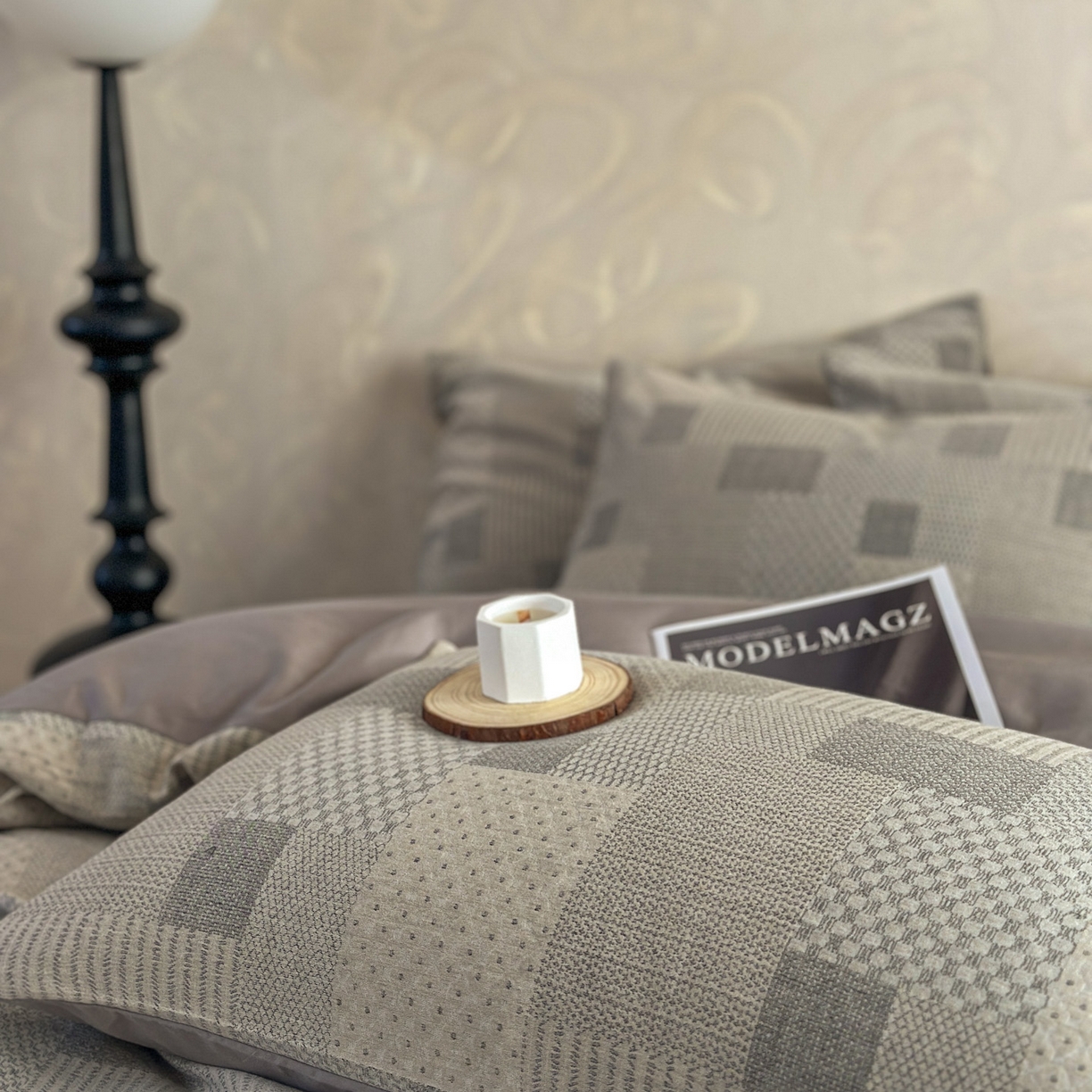 91家纺网 家纺一手货源 找家纺 （总）田野 2026新款全棉水洗提花三层纱四件套