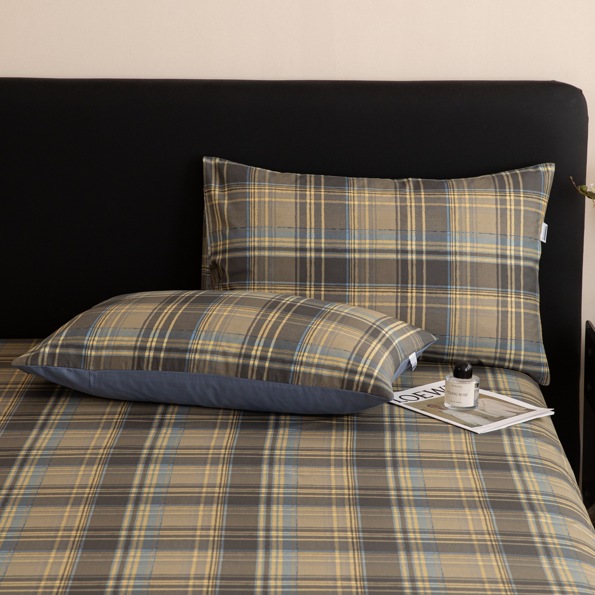 91家纺网 家纺一手货源 找家纺 女子家纺 2026新款40支13070全棉纯棉简约格子A版单床单床单单件 英伦-青澜