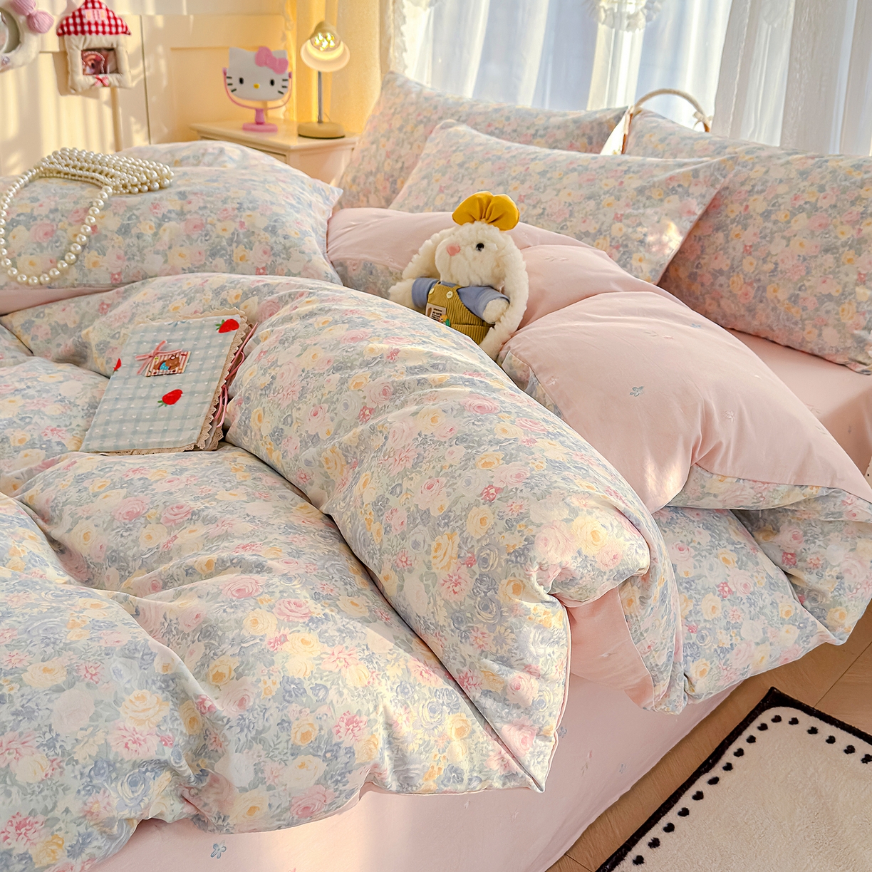 91家纺网 家纺一手货源 找家纺 铺尚美家纺 2026新款12868新疆全棉纯棉单品被套系列（提供质检报告） 岚花绪-灰