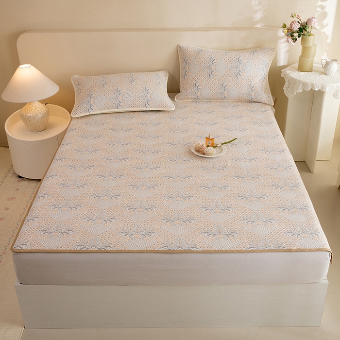 91家纺网 家纺一手货源 找家纺 （总）美达家纺 2026新款全棉色织六层纱高温砂洗直边床盖单品床盖床盖单件