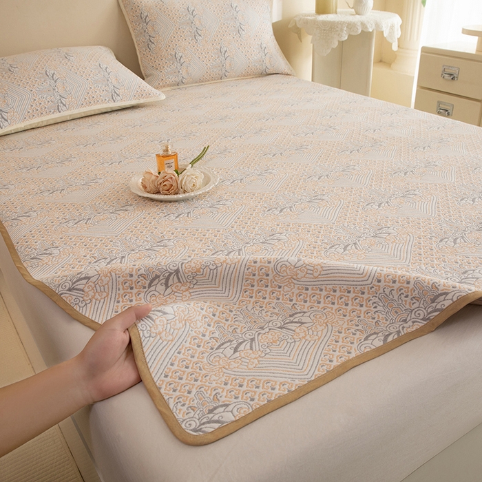 91家纺网 家纺一手货源 找家纺 （总）美达家纺 2026新款全棉色织六层纱高温砂洗直边床盖单品床盖床盖单件