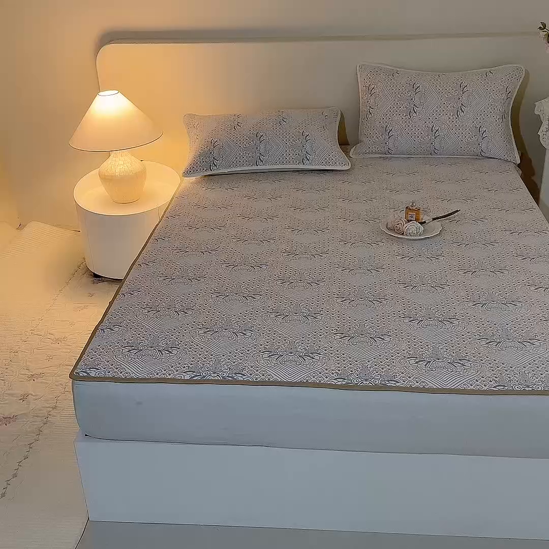 91家纺网 家纺一手货源 找家纺 （总）美达家纺 2026新款全棉色织六层纱高温砂洗直边床盖单品床盖床盖单件