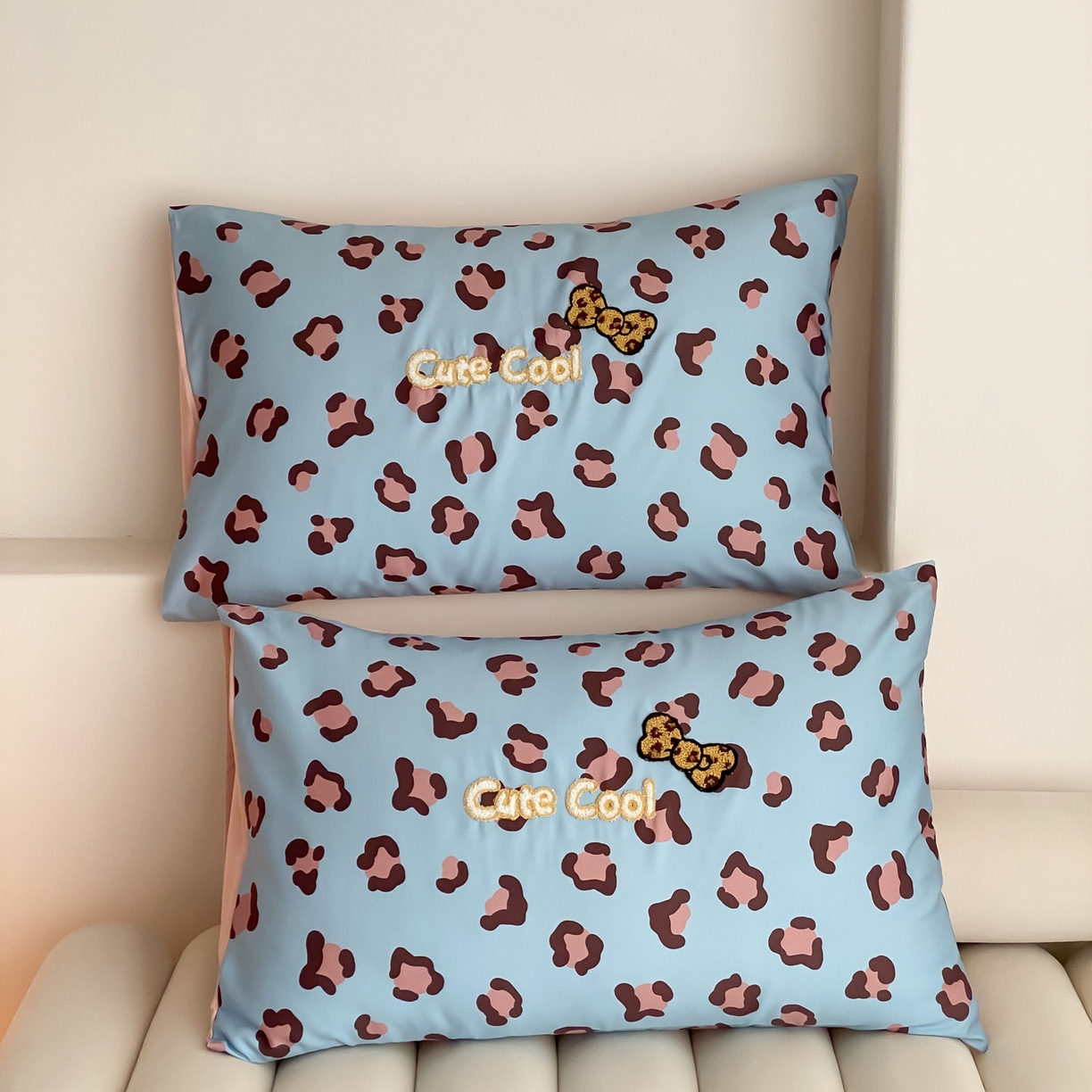 91家纺网 家纺一手货源 找家纺 如一 2026新款50S数码全棉长绒棉纯棉毛巾绣四件套 豹纹猫