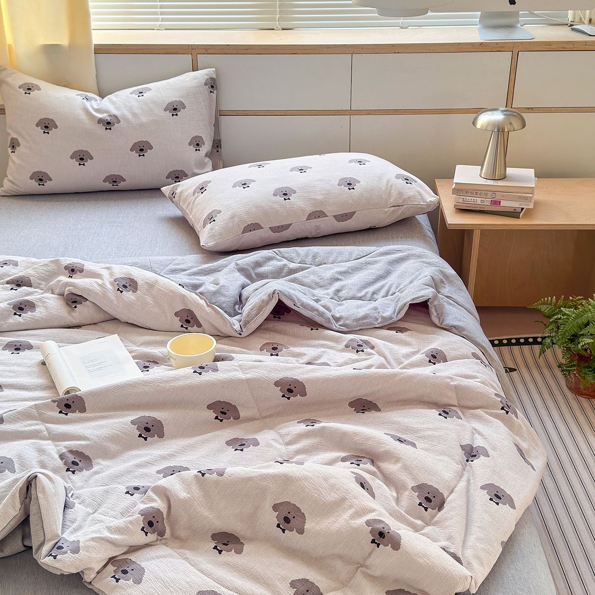 91家纺网 家纺一手货源 找家纺 （总）老帅的工厂店 2026新款A类大豆色织提花夏被