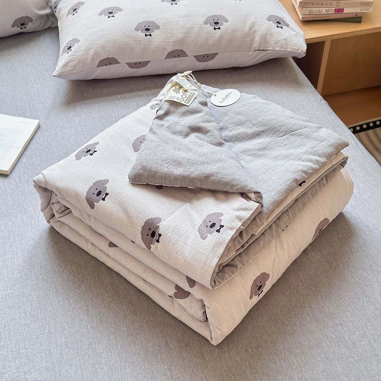 91家纺网 家纺一手货源 找家纺 总老帅2025A类水洗双层纱夏被夏凉被空调被被芯直播爆款（有买家秀）