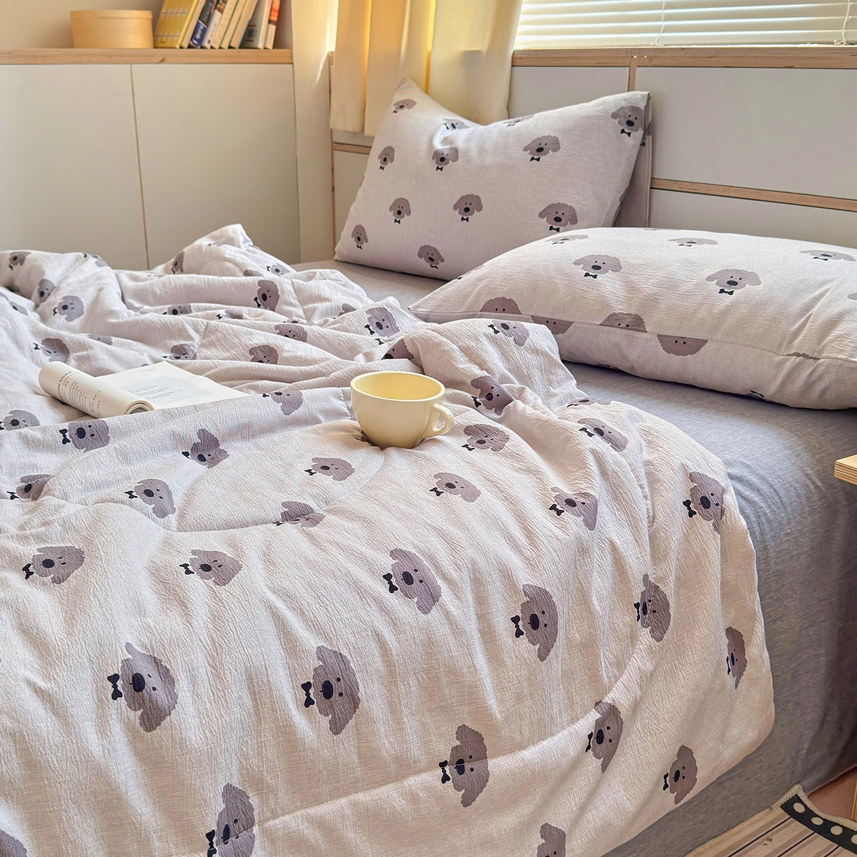 91家纺网 家纺一手货源 找家纺 （总）老帅的工厂店 2026新款A类大豆色织提花夏被