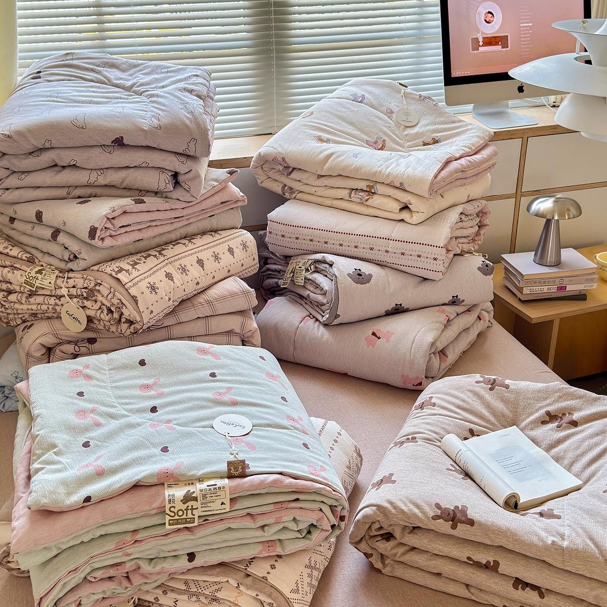 91家纺网 家纺一手货源 找家纺 （总）老帅的工厂店 2026新款A类大豆色织提花夏被