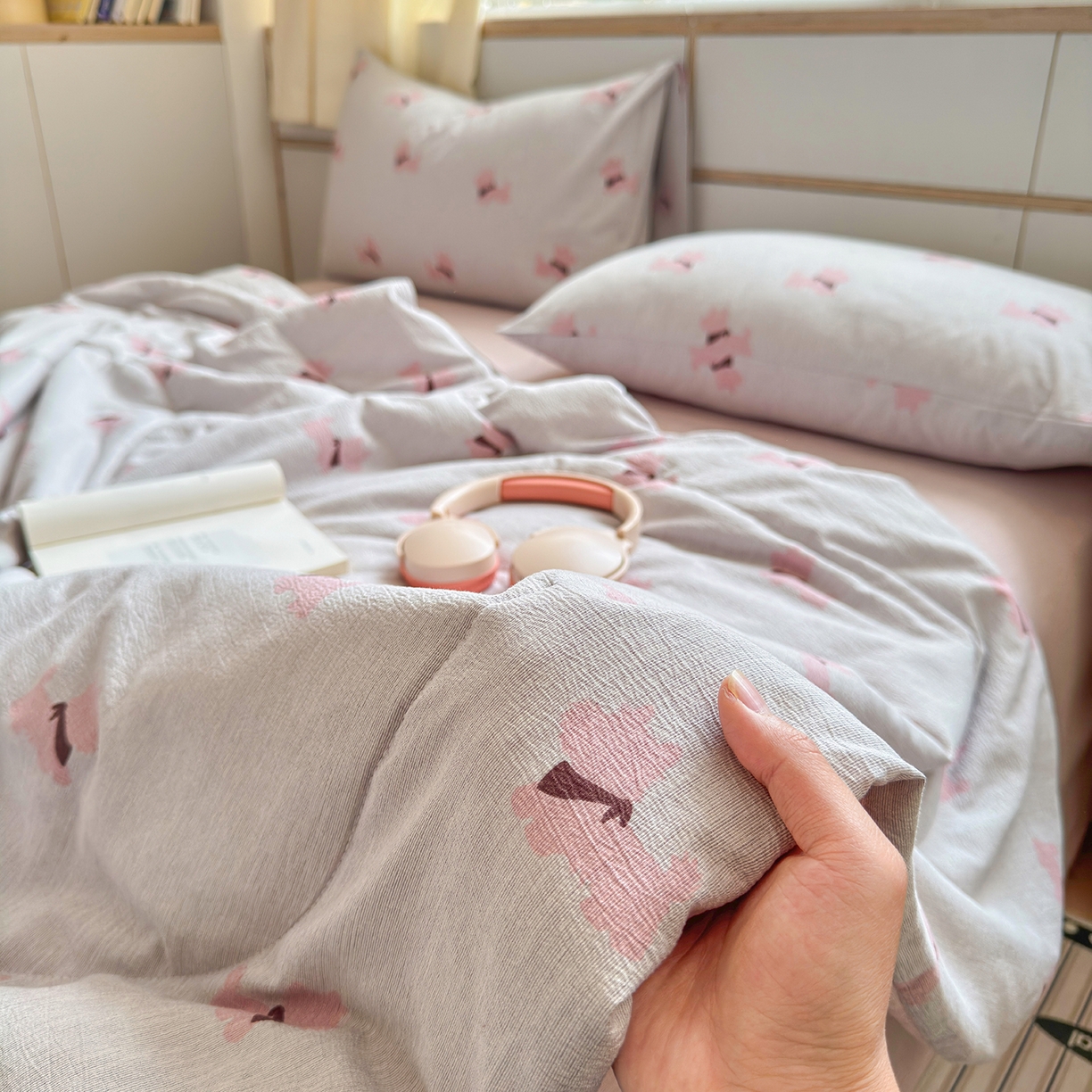 91家纺网 家纺一手货源 找家纺 老帅的工厂店 2026新款A类大豆色织提花夏被 软狗贴贴