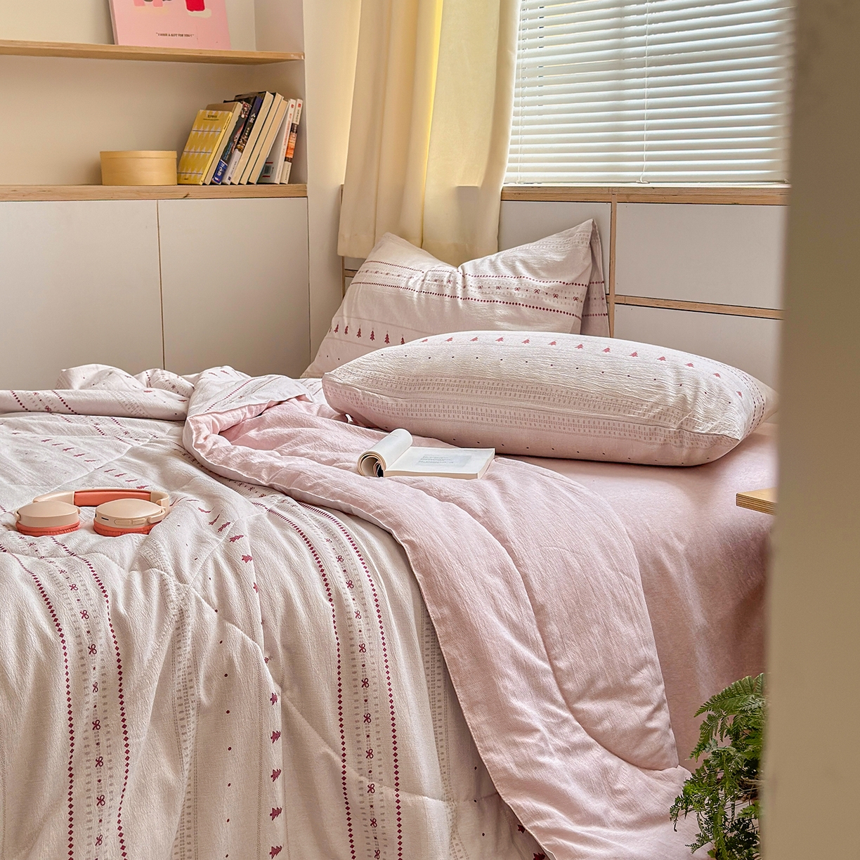 91家纺网 家纺一手货源 找家纺 老帅的工厂店 2026新款A类大豆色织提花夏被 红树结