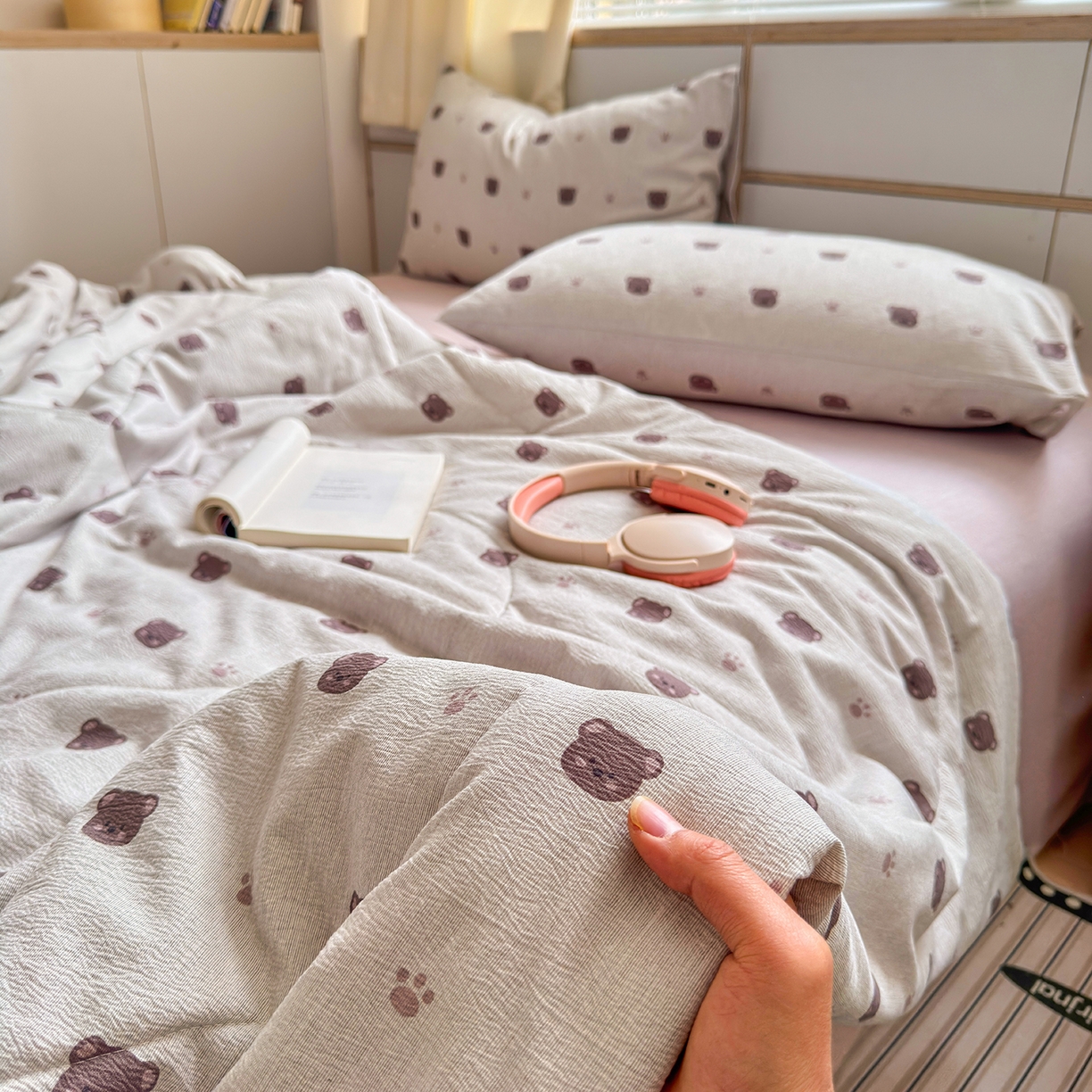 91家纺网 家纺一手货源 找家纺 老帅的工厂店 2026新款A类大豆色织提花夏被 熊印