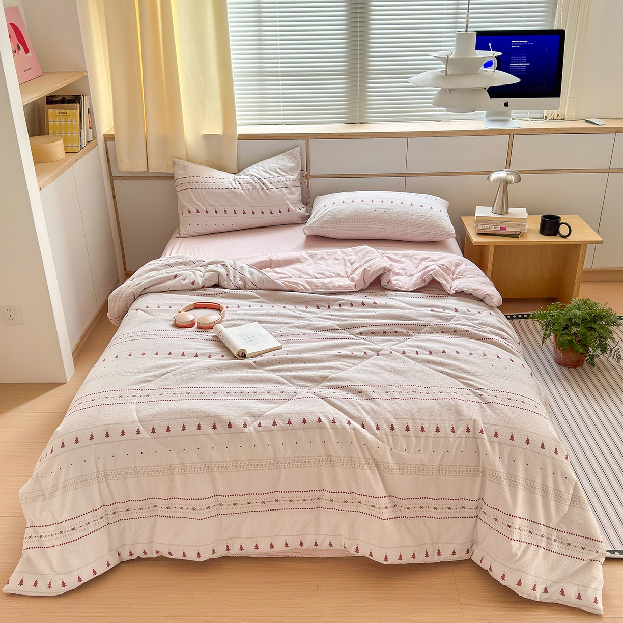 91家纺网 家纺一手货源 找家纺 老帅的工厂店 2026新款A类大豆色织提花夏被 红树结