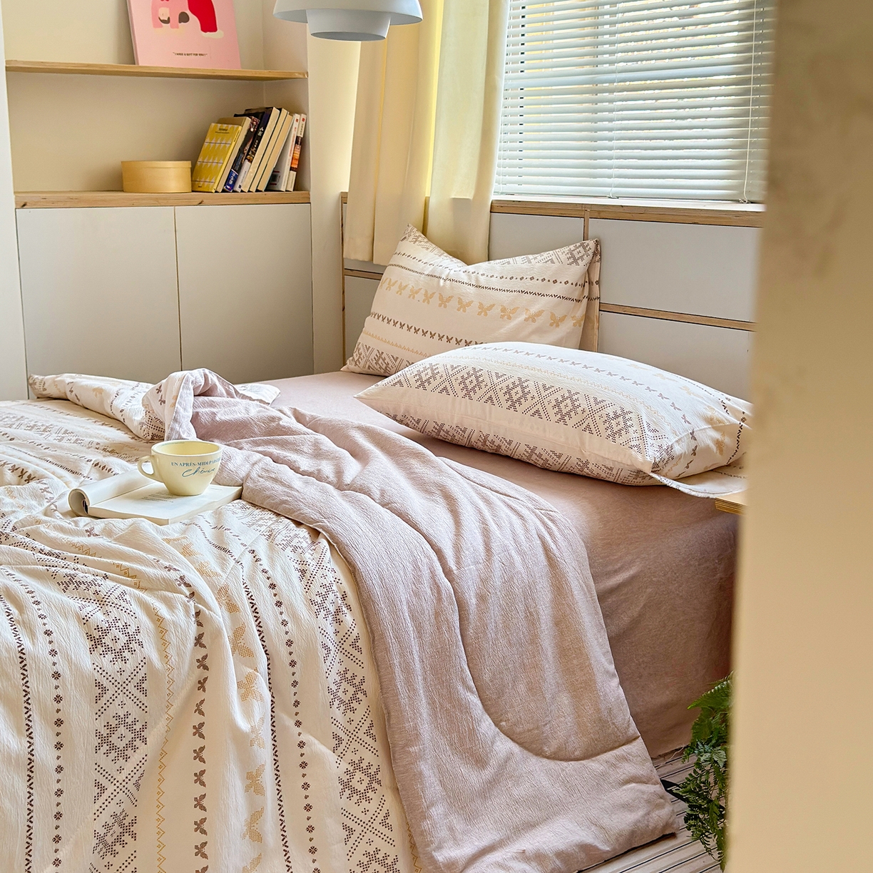 91家纺网 家纺一手货源 找家纺 老帅的工厂店 2026新款A类大豆色织提花夏被 简碟