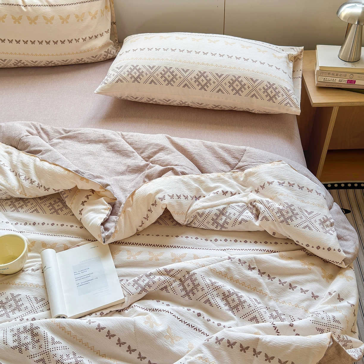 91家纺网 家纺一手货源 找家纺 老帅的工厂店 2026新款A类大豆色织提花夏被 简碟