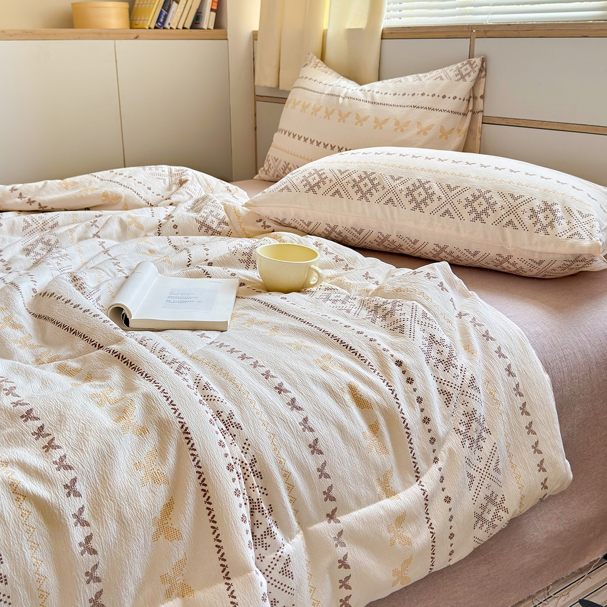 91家纺网 家纺一手货源 找家纺 老帅的工厂店 2026新款A类大豆色织提花夏被 简碟