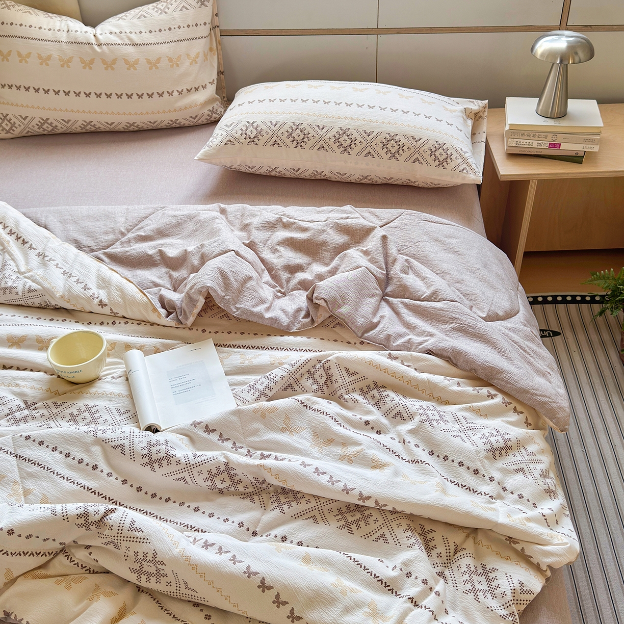 91家纺网 家纺一手货源 找家纺 老帅的工厂店 2026新款A类大豆色织提花夏被 简碟