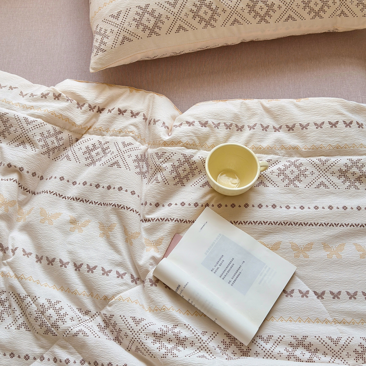 91家纺网 家纺一手货源 找家纺 老帅的工厂店 2026新款A类大豆色织提花夏被 简碟