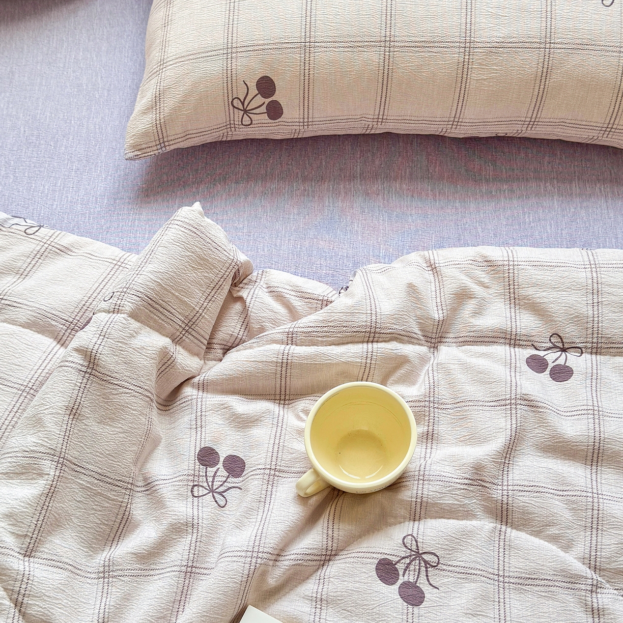 91家纺网 家纺一手货源 找家纺 老帅的工厂店 2026新款A类大豆色织提花夏被 雾格樱