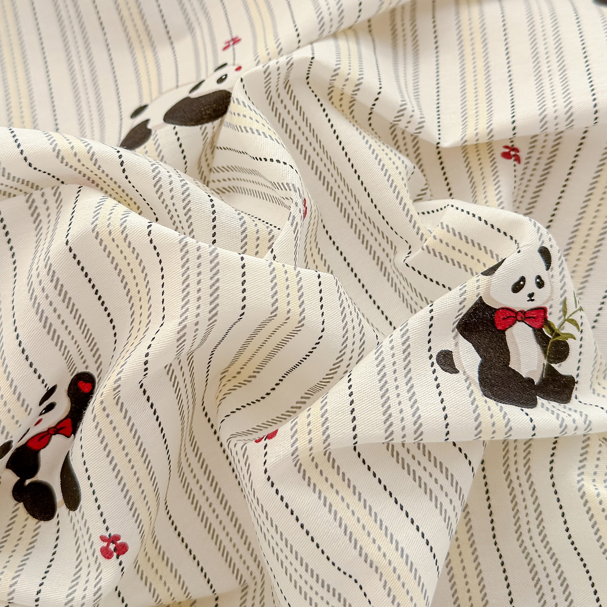 91家纺网 家纺一手货源 找家纺 铺尚美家纺 2026新款12868新疆全棉纯棉单品被套系列（提供质检报告） 熊猫啵啵