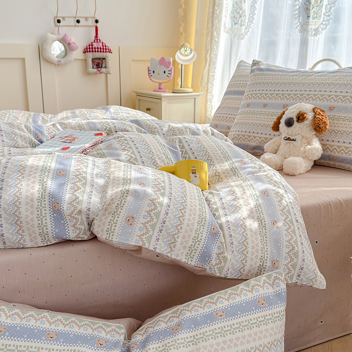 91家纺网 家纺一手货源 找家纺 铺尚美家纺 2026新款12868新疆全棉纯棉单品被套系列（提供质检报告） 云织熊熊