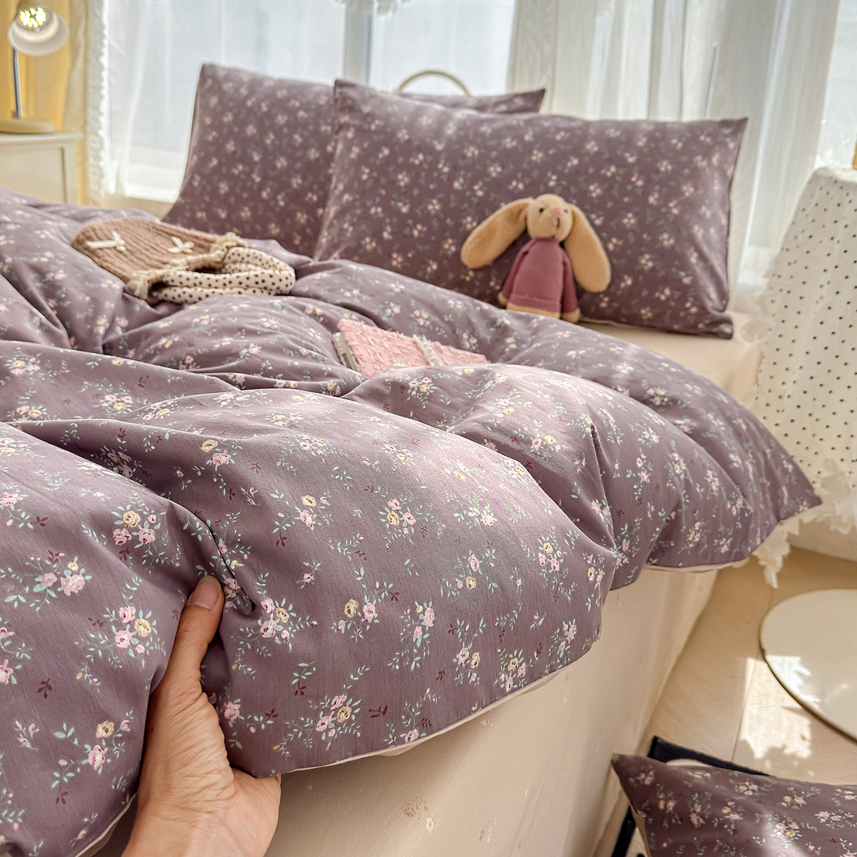 91家纺网 家纺一手货源 找家纺 铺尚美家纺 2026新款12868新疆全棉纯棉单品被套系列（提供质检报告） 风信子