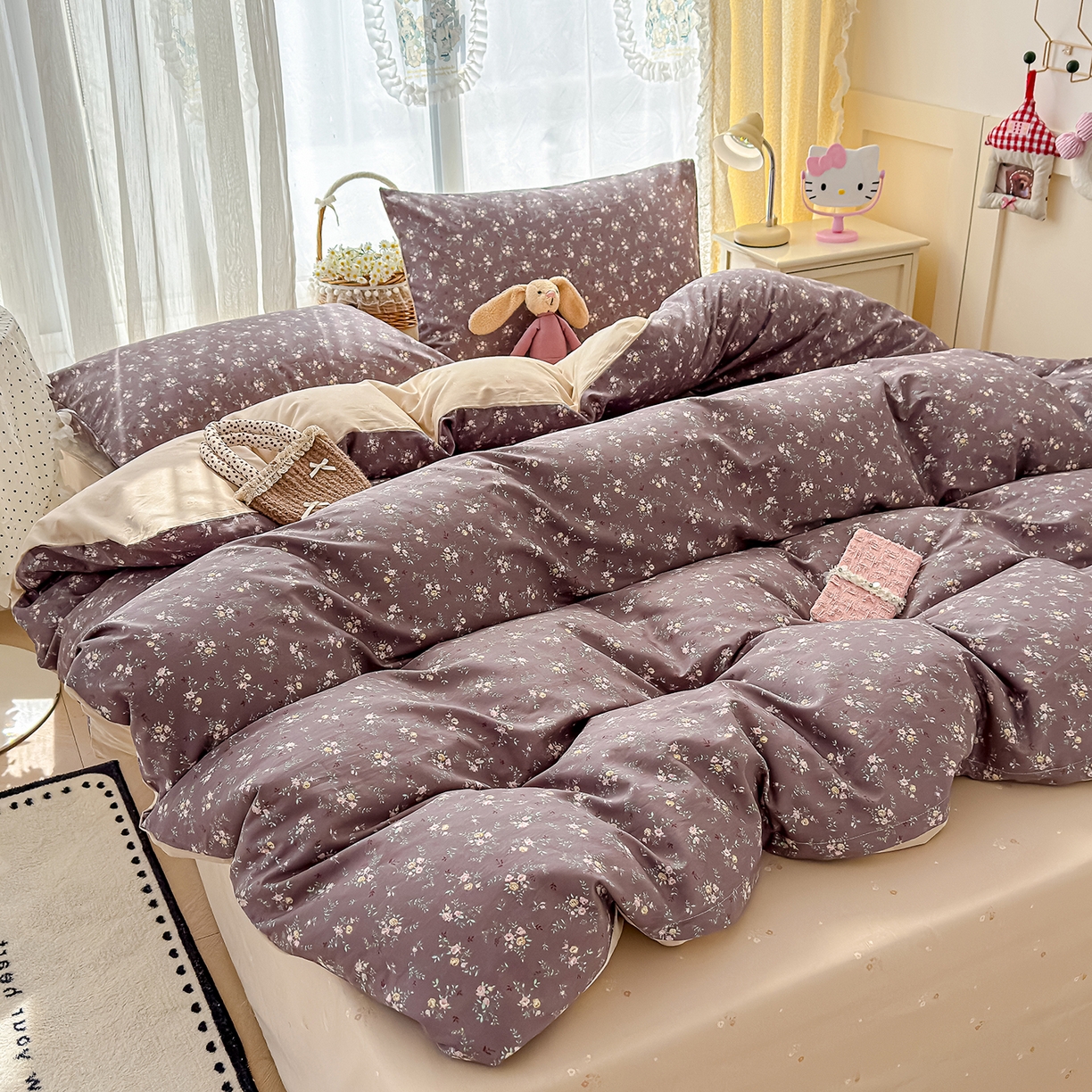 91家纺网 家纺一手货源 找家纺 铺尚美家纺 2026新款12868新疆全棉纯棉单品被套系列（提供质检报告） 风信子