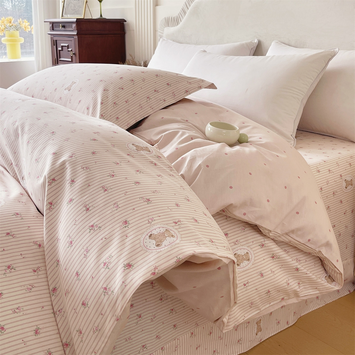 91家纺网 家纺一手货源 找家纺 宝齐莱家纺 2026新款全棉纯棉13372印花被套单被套被套单件 小确幸