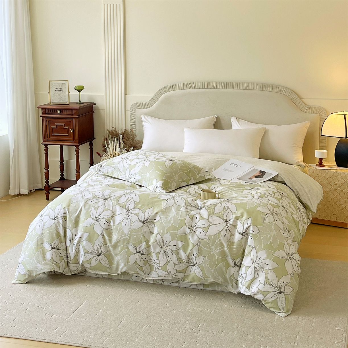 91家纺网 家纺一手货源 找家纺 宝齐莱家纺 2026新款全棉纯棉13372印花被套单被套被套单件 云间月