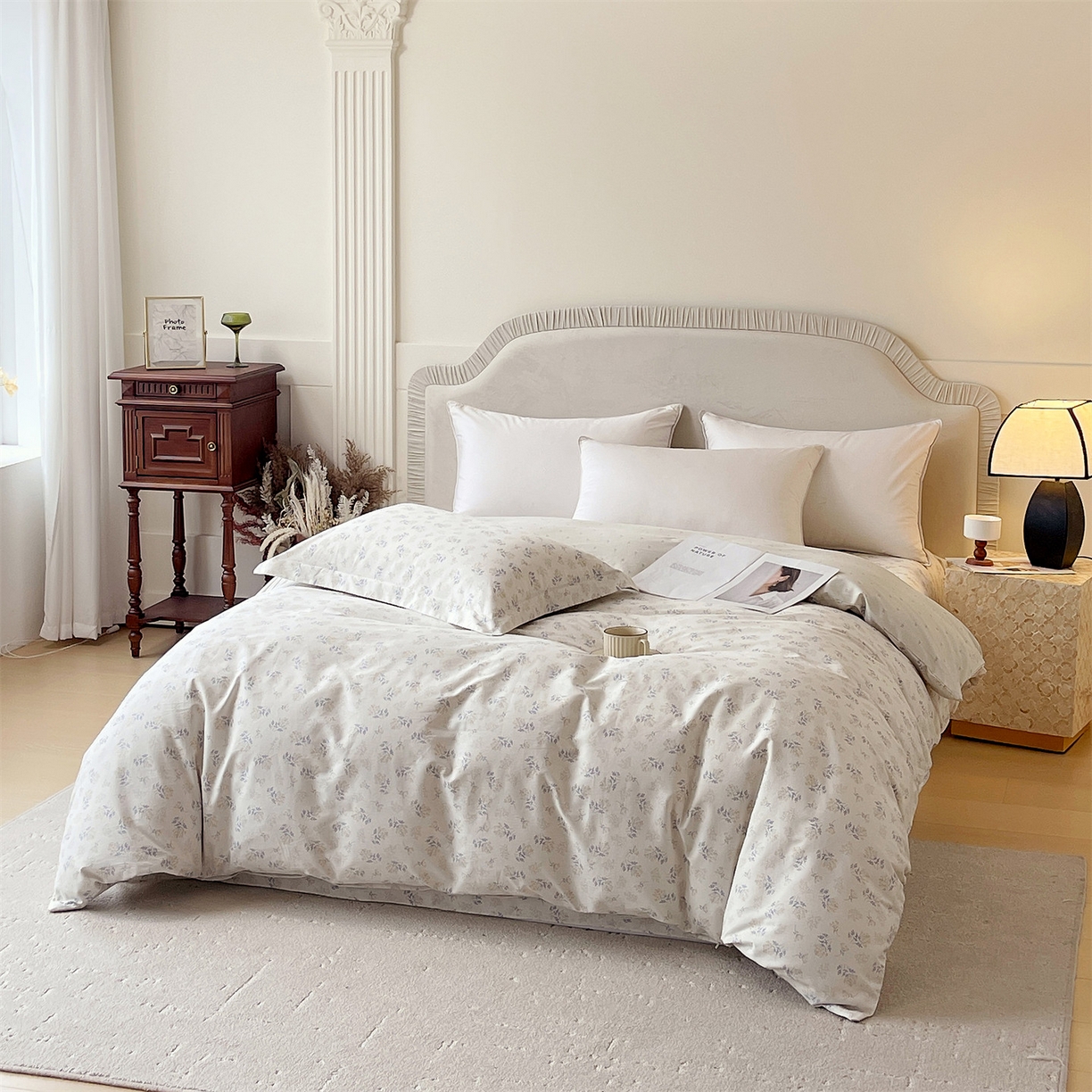 91家纺网 家纺一手货源 找家纺 宝齐莱家纺 2026新款全棉纯棉13372印花被套单被套被套单件 左岸晨雾