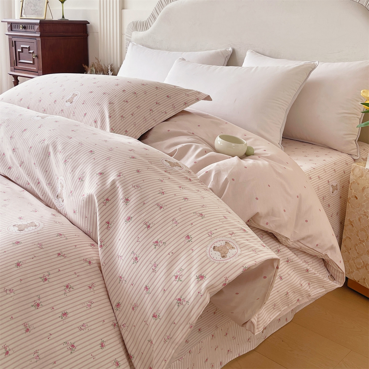 91家纺网 家纺一手货源 找家纺 宝齐莱家纺 2026新款全棉纯棉13372印花被套单被套被套单件 小确幸